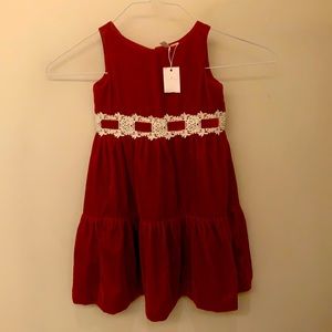 Janie and Jack 2T velvet dress